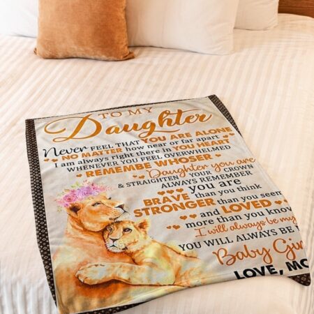 Tiger Never Feel That U Are Alone Mom To Daughter - Flannel Blanket - Owl Ohh - Owl Ohh