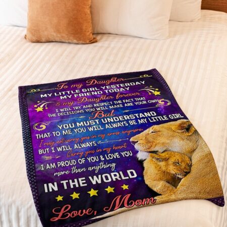 Lion My Heart Amazing Gift For Daughter - Flannel Blanket - Owl Ohh - Owl Ohh