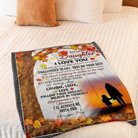 Sunset Follow Your Dreams To Daughter From Mom - Flannel Blanket - Owl Ohh - Owl Ohh