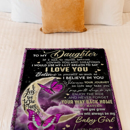 Butterfly You Way Back Home Amazing Gift For Daughter I Love You - Flannel Blanket - Owl Ohh - Owl Ohh