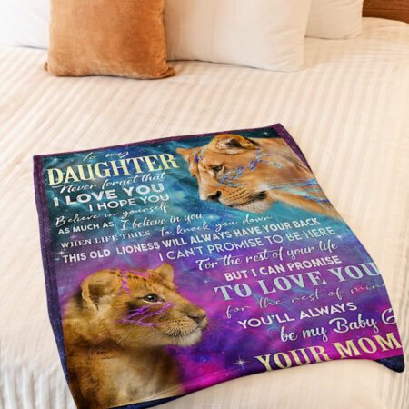 Lion Believe In Yourself Great Gift For Daughter - Flannel Blanket - Owl Ohh - Owl Ohh