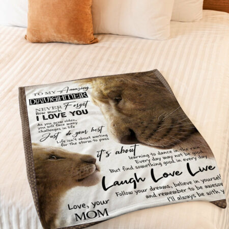 Lion You Will Always Be My Loving Mother - Flannel Blanket - Owl Ohh - Owl Ohh