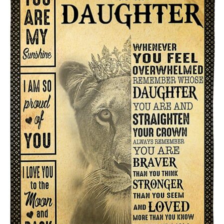 Lion You Are My Sunshine To Daughter From Mom - Flannel Blanket - Owl Ohh - Owl Ohh