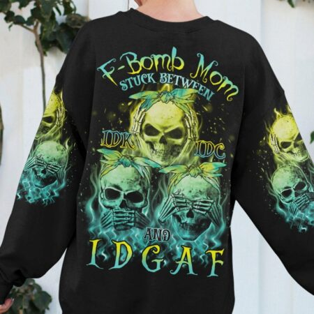 F-BOMB MOM STUCK BETWEEN IDK IDC AND IDGAF ALL OVER PRINT - TLNO2303234
