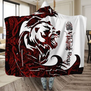 Viking Bear Legend Red And White Cool Style - Hoodie Blanket - Owl Ohh - Owl Ohh