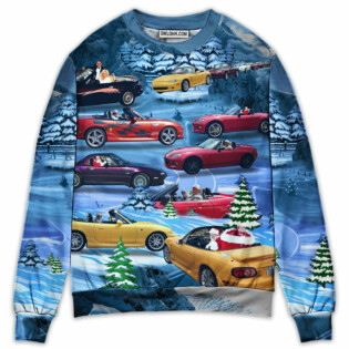Car Miata Sports Cars - Sweater - Ugly Christmas Sweaters - Owl Ohh - Owl Ohh