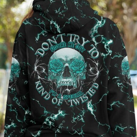 DON'T TRY TO FIGURE ME OUT ROSE SKULL THUNDER ALL OVER PRINT - TLTM0712222
