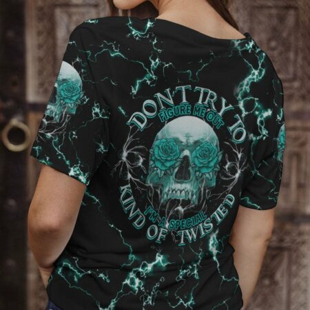 DON'T TRY TO FIGURE ME OUT ROSE SKULL THUNDER ALL OVER PRINT - TLTM0712222