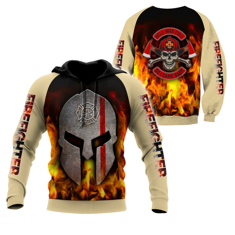 Spartan Soldier Firefighter Hoodie For Men And Women