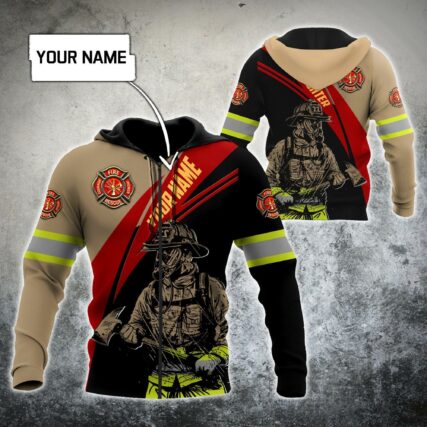 Customize Name Firefighter 02 Hoodie Shirts For Men And Women MH03122006 - HOOD01LIN180222GA