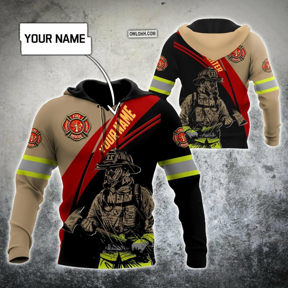 Customize Name Firefighter 02 Hoodie Shirts For Men And Women MH03122006 - HOOD01LIN180222GA