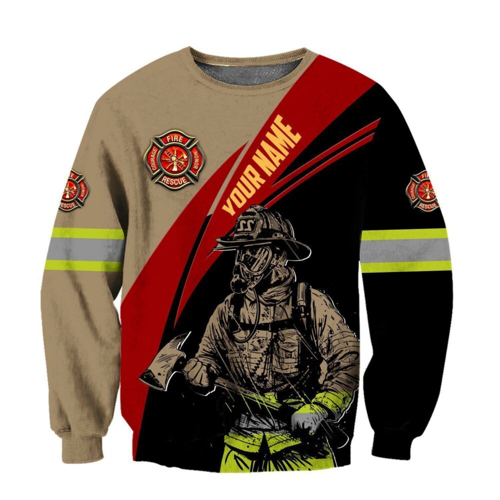 Customize Name Firefighter 02 Hoodie Shirts For Men And Women MH03122006 - HOOD01LIN180222GA