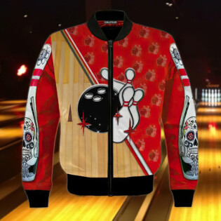 Awesome Bowling Ball Skull - Hoodie - HOOD01DUC221021