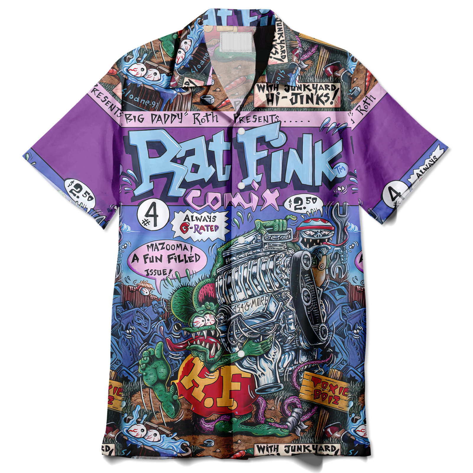 Rat Fink Rattail Rod Hawaiian Shirt
