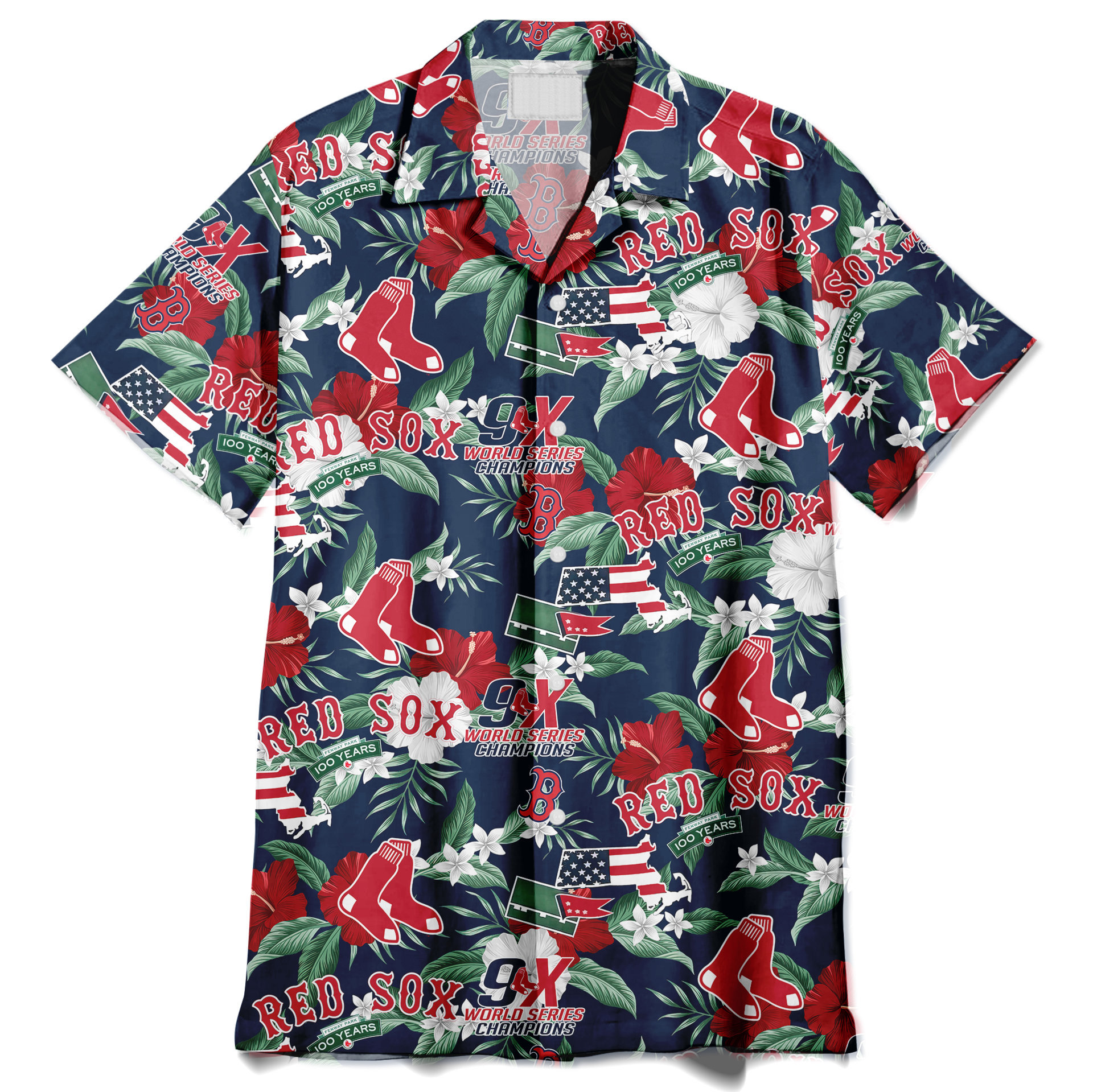Boston Red Sox Mlb Men is City Style Hawaiian Shirt