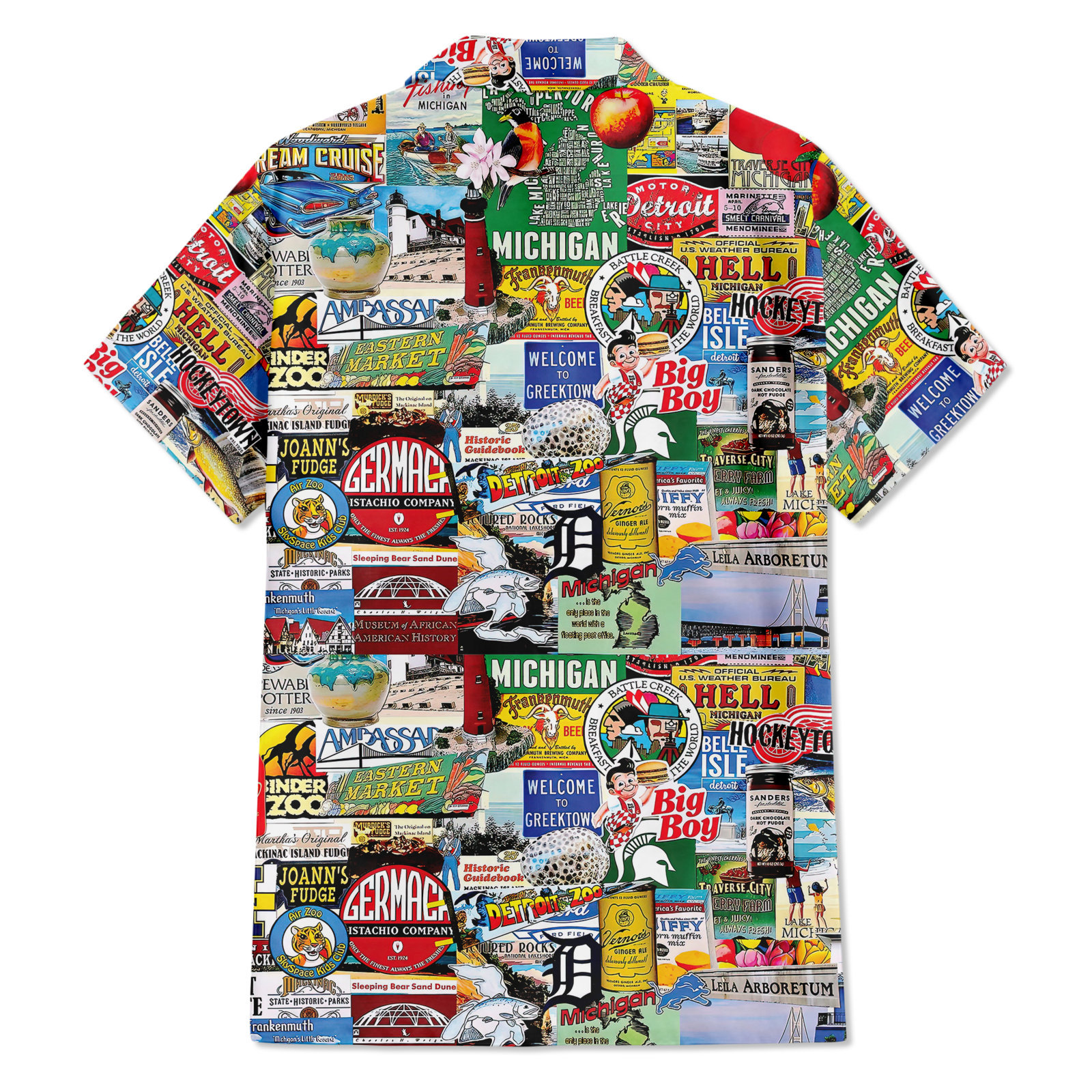 I Love Michigan Hawaiian Shirts