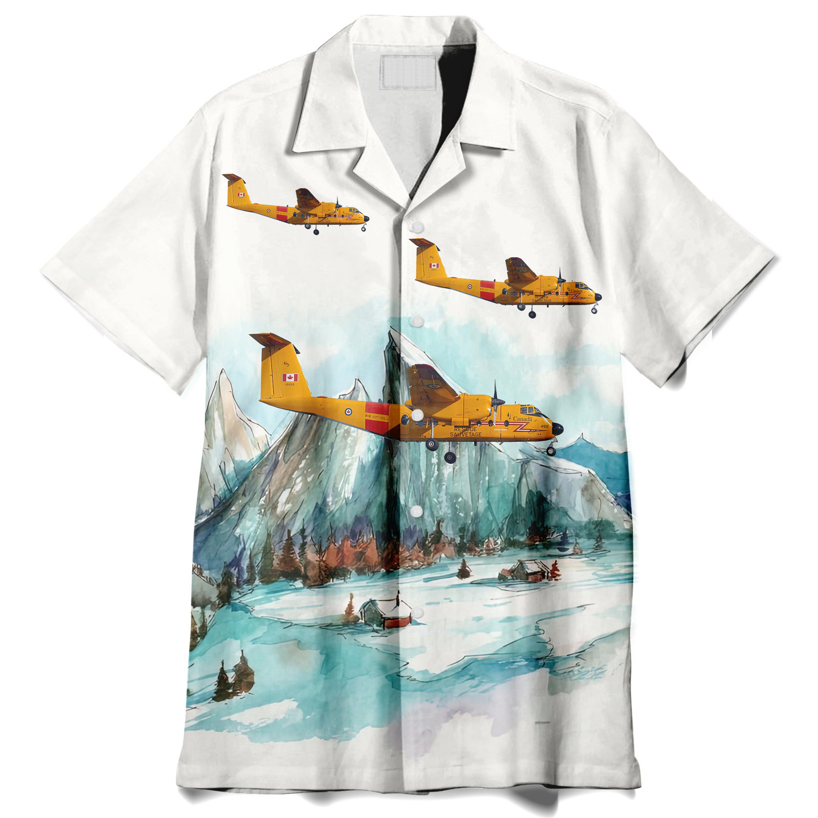 Rcaf De Havilland Canada Cc-115 Buffalo Dhc-5d Sar Hawaiian Shirt