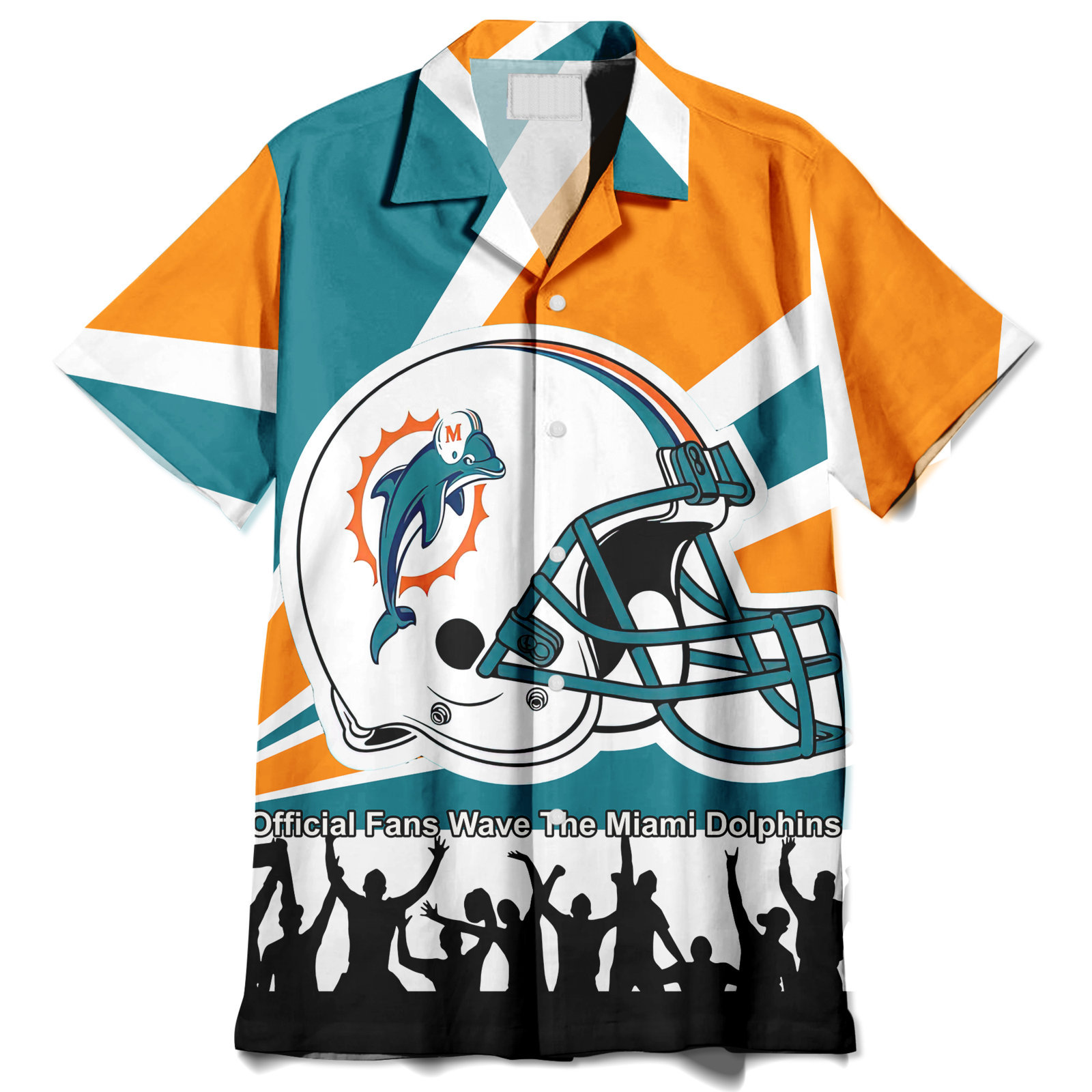 Miami Dolphin Baseball Helmet Hawaiian Shirt