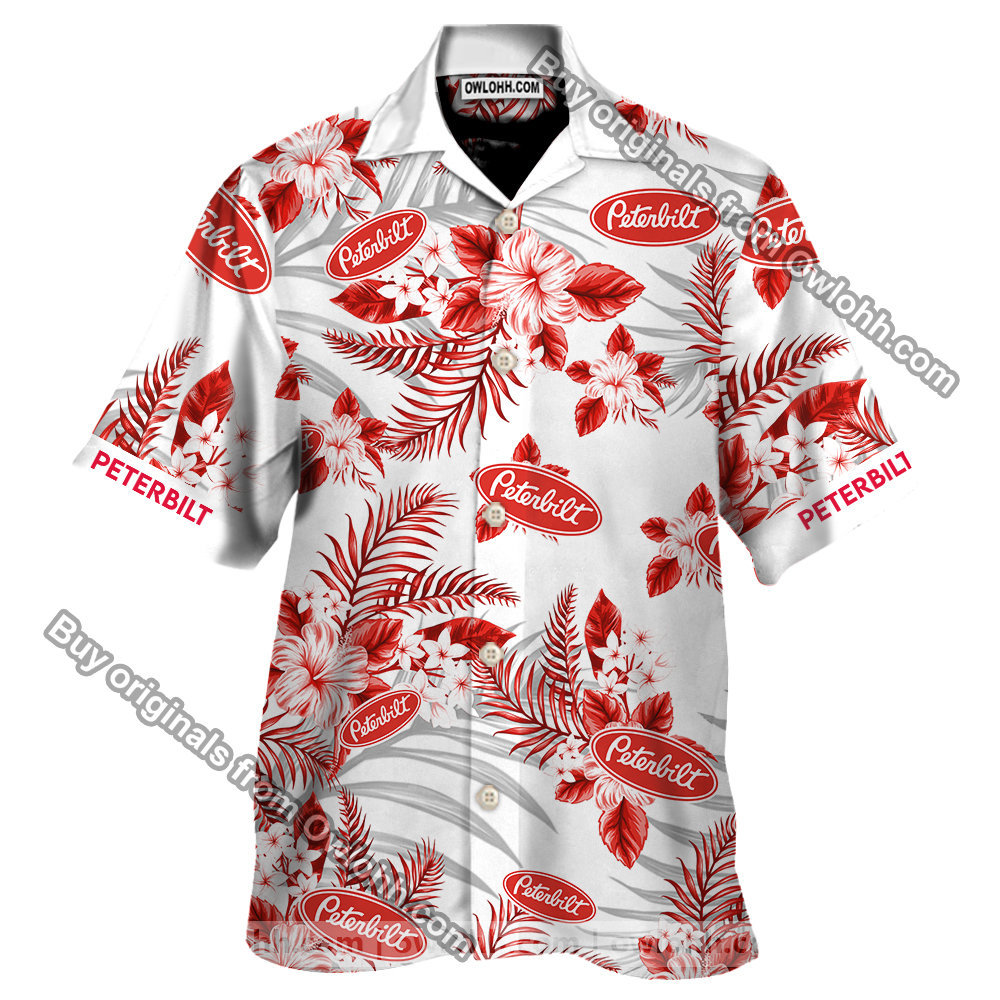 Peterbilt Hawaiian Tropical Hawaiian Graphic Print Short Sleeve
