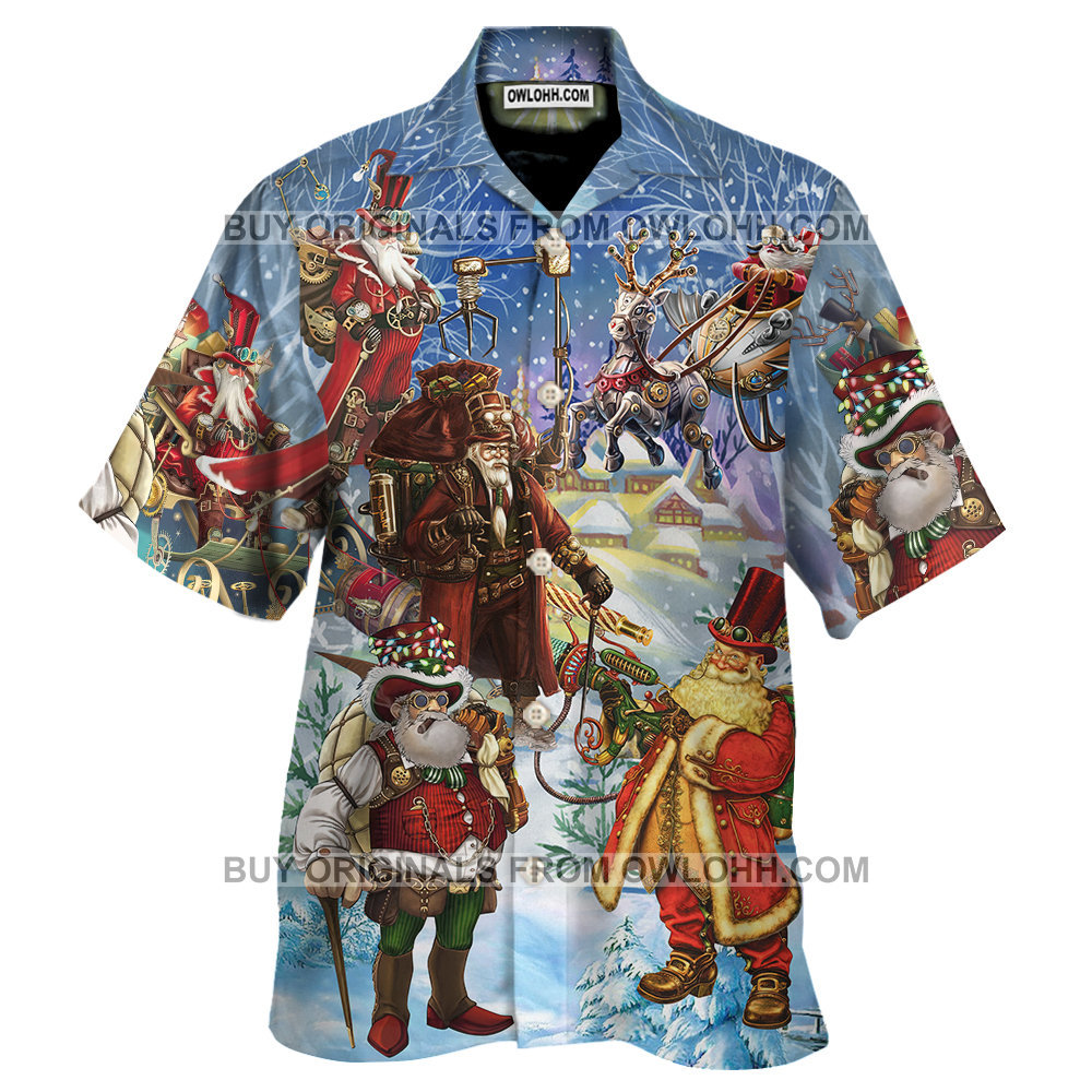 Christmas Steampunk Santa Claus Hawaiian Shirt | For Men & Women | Adult |