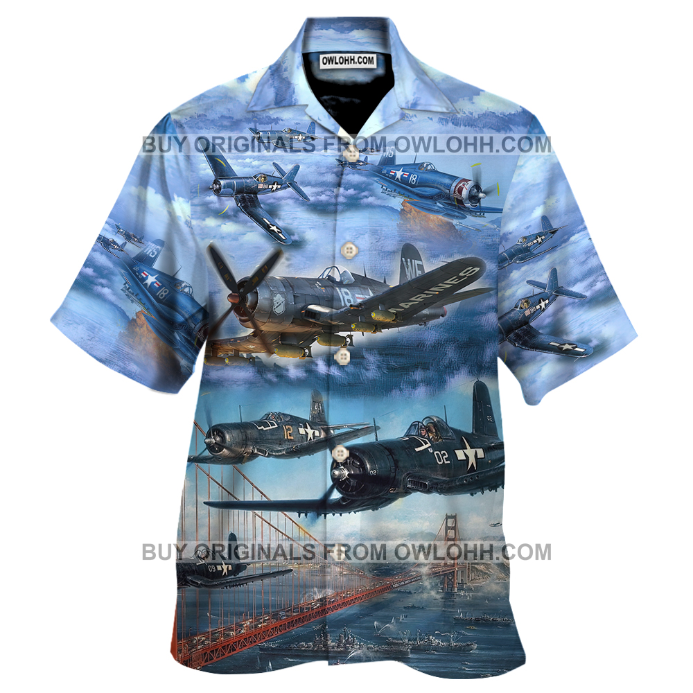 Vought F4u Corsair Hawaiian Shirt