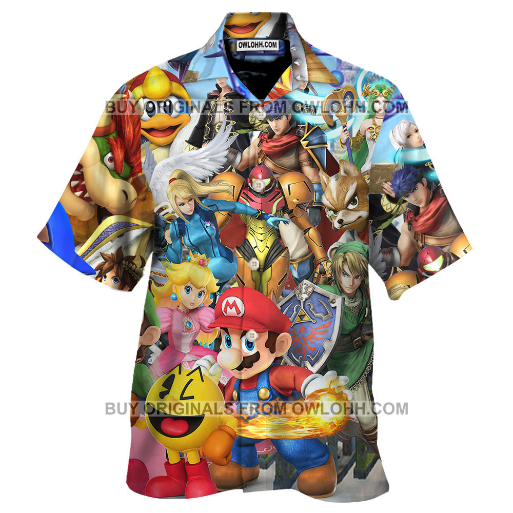Super Mario Bros Hawaiian Shirt