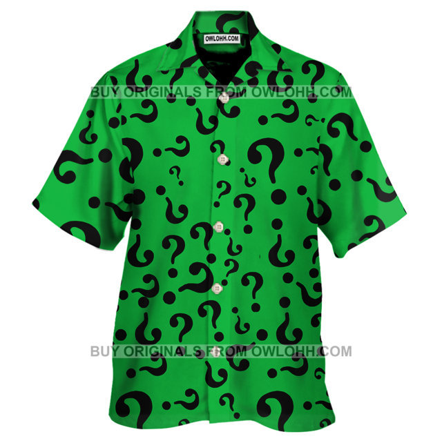 Riddler Supervillain Green Hawaiian Shirt