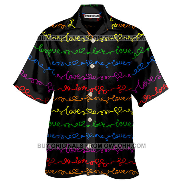 LGBT Gay Pride Love Pattern Unisex Hawaiian Shirts