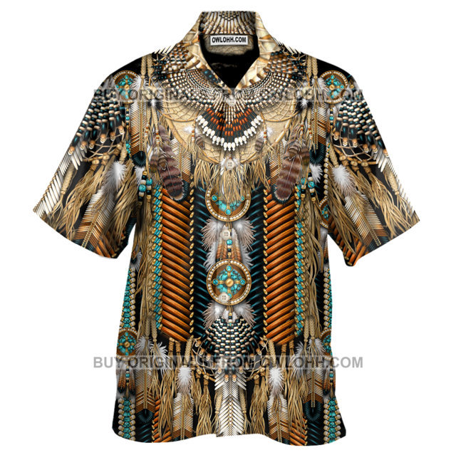 Native American Pattern Hawaiian Aloha Shirts #100321H