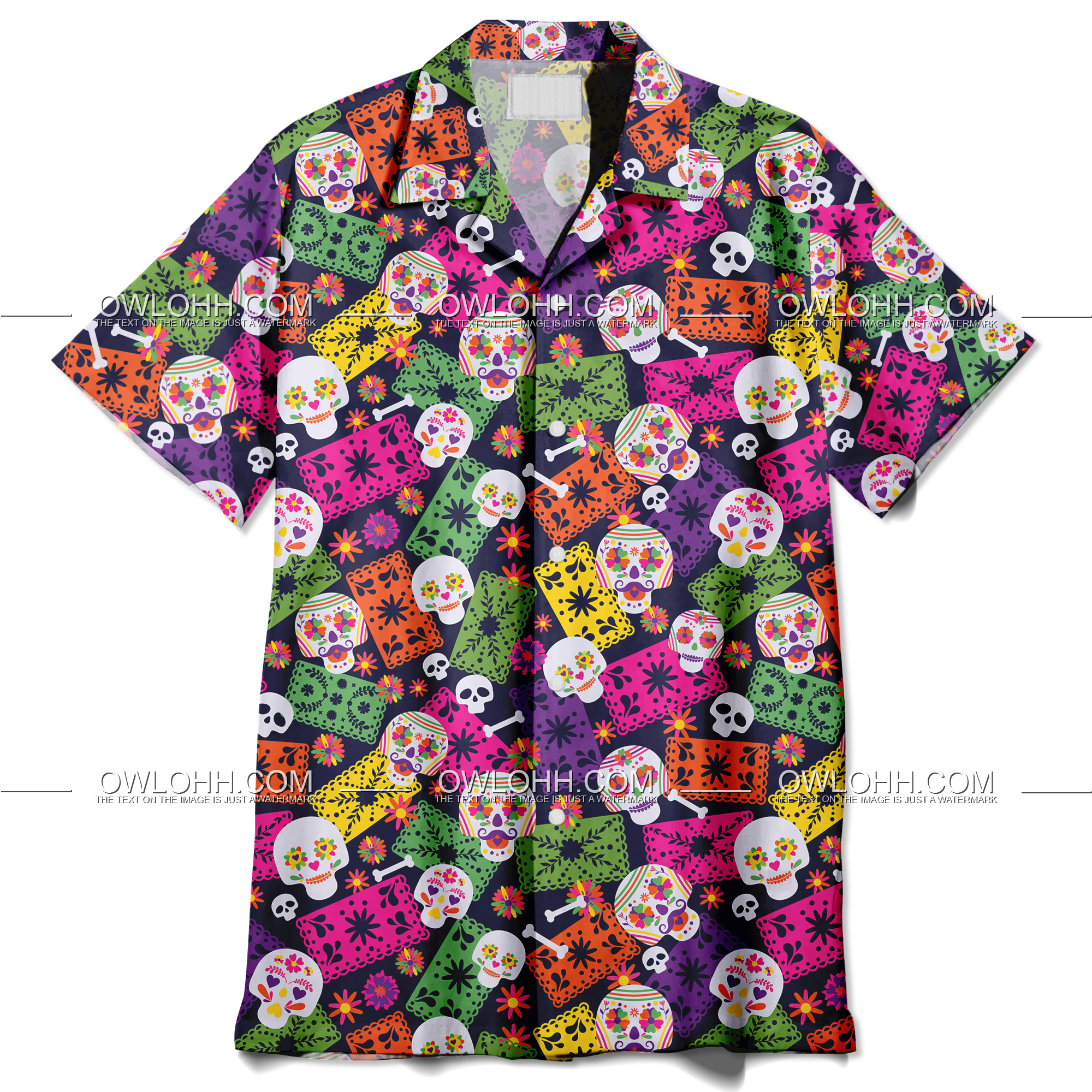 Mexican Skull Pattern Hawaiian Shirt Hawaiian Shirt For Women Men Hawaiian Shirt Custom
