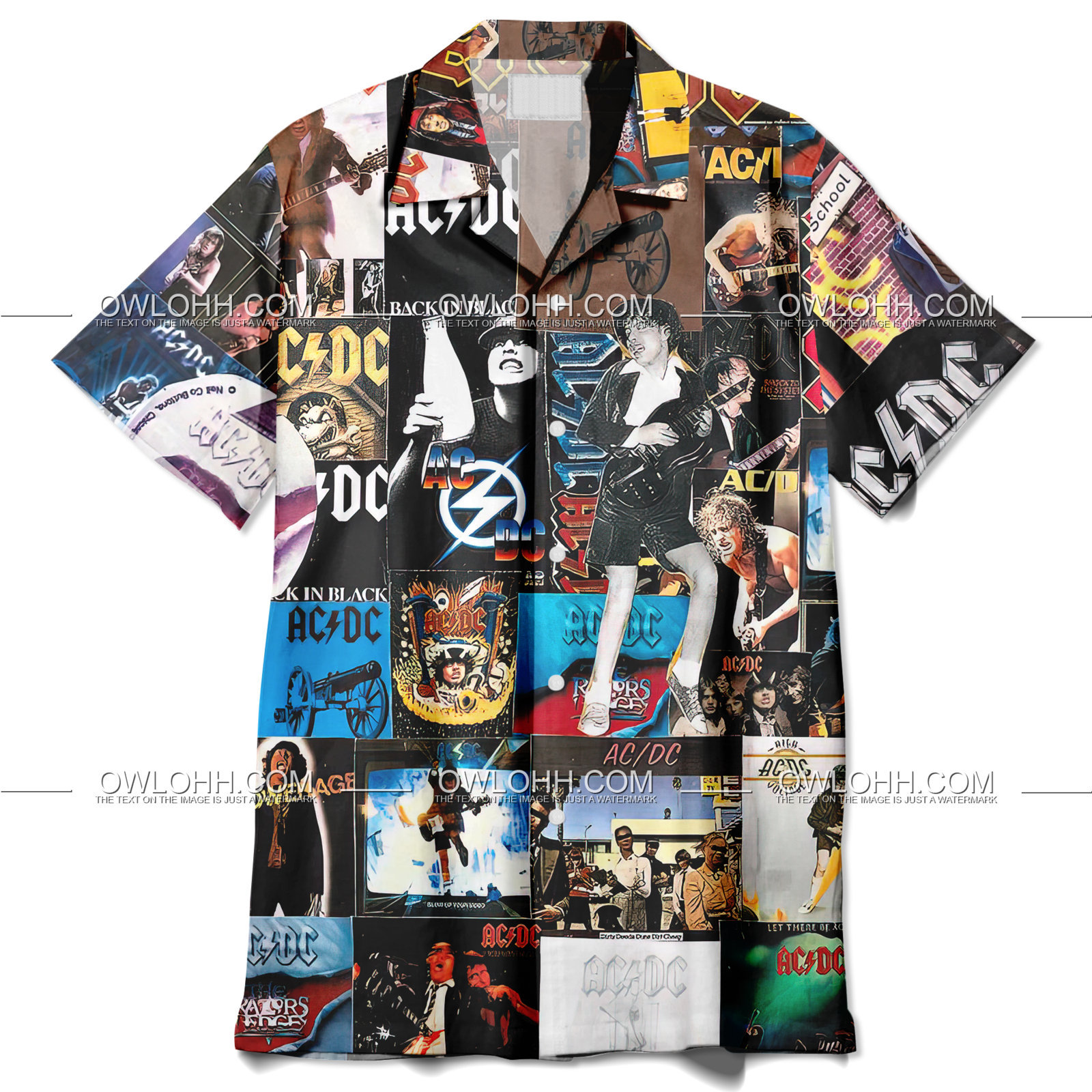 Ac Dc Collage Hawaiian Shirt