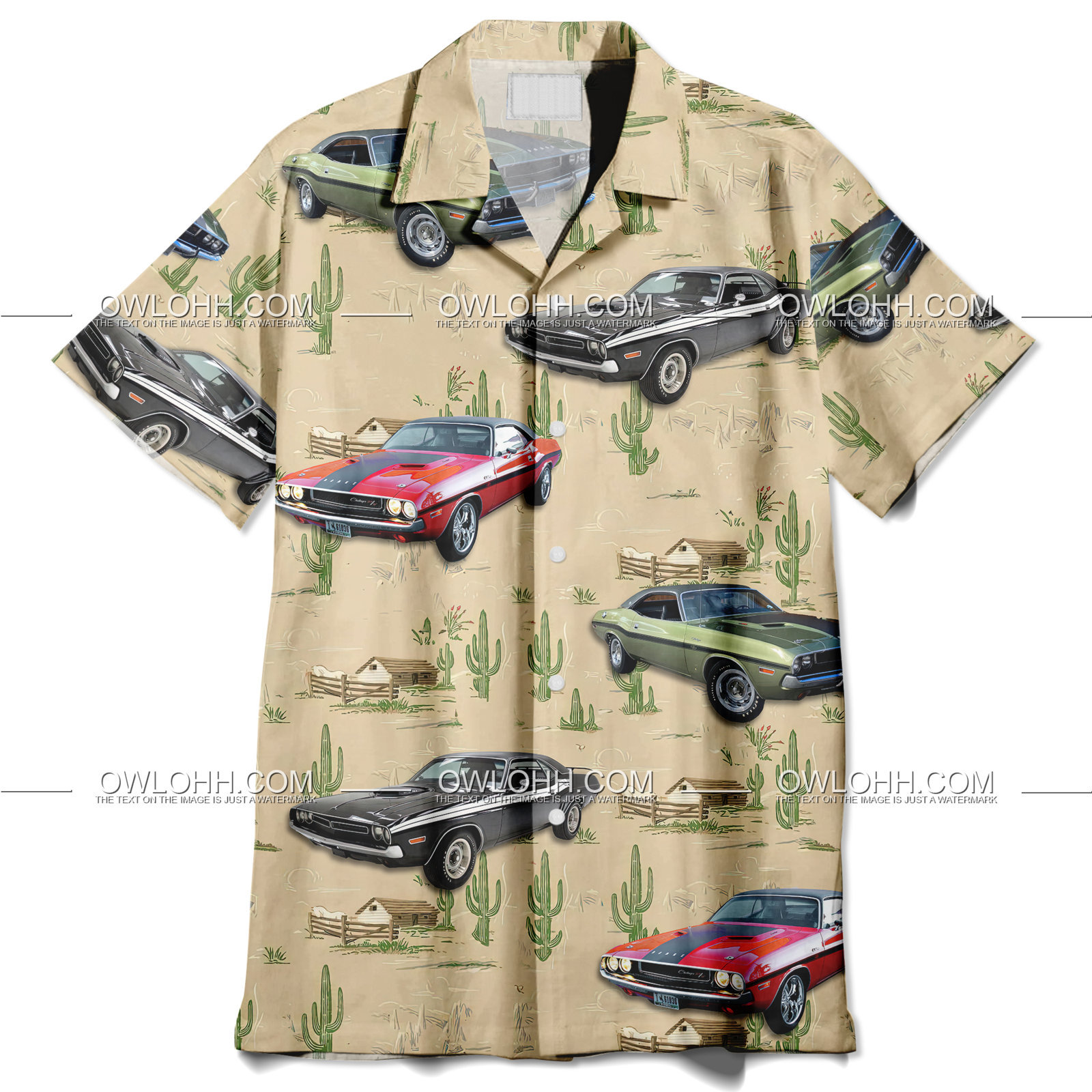 Dodge Challenger Hawaiian Shirt