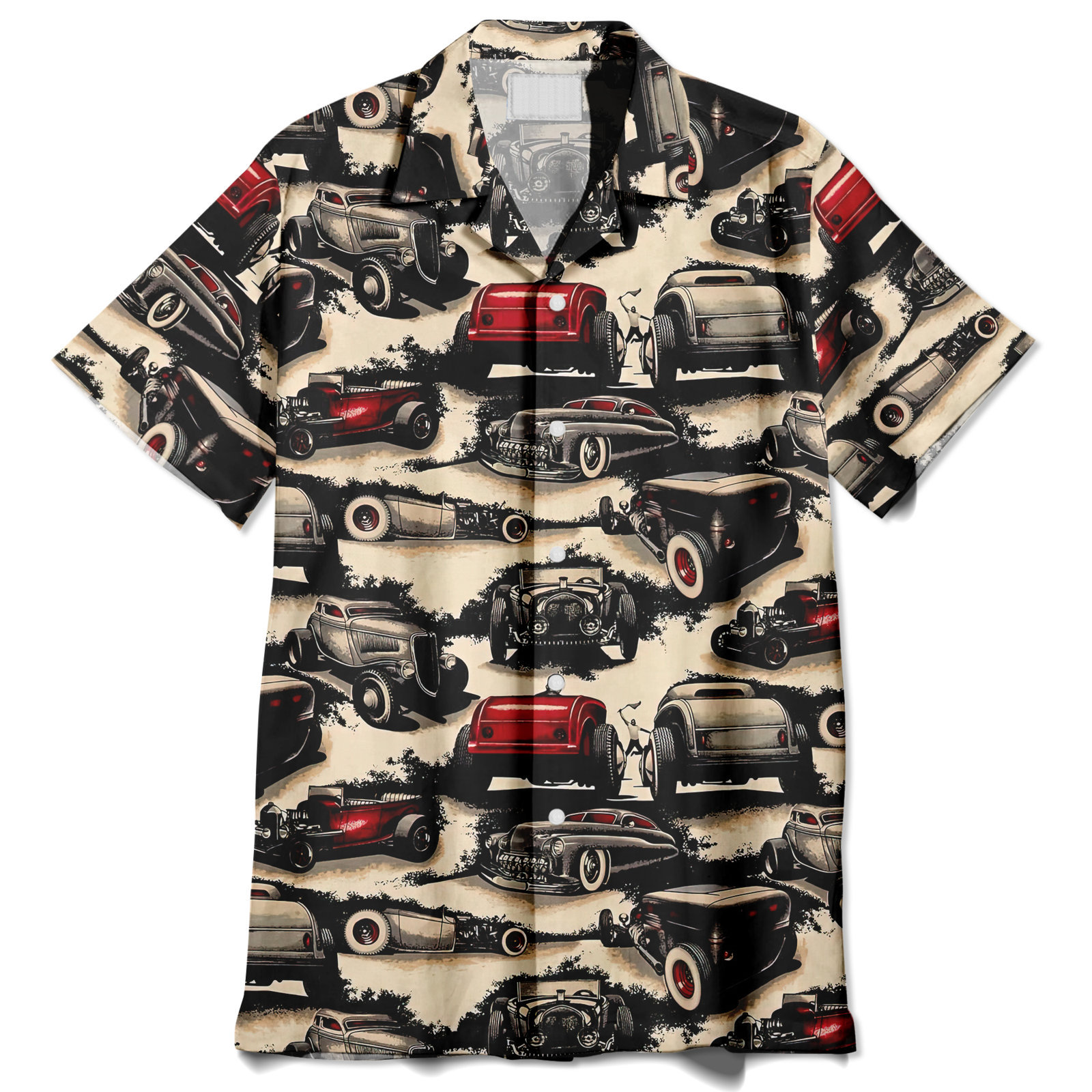 Hot Rod Tan Awesome Design Unisex Hawaiian Shirt
