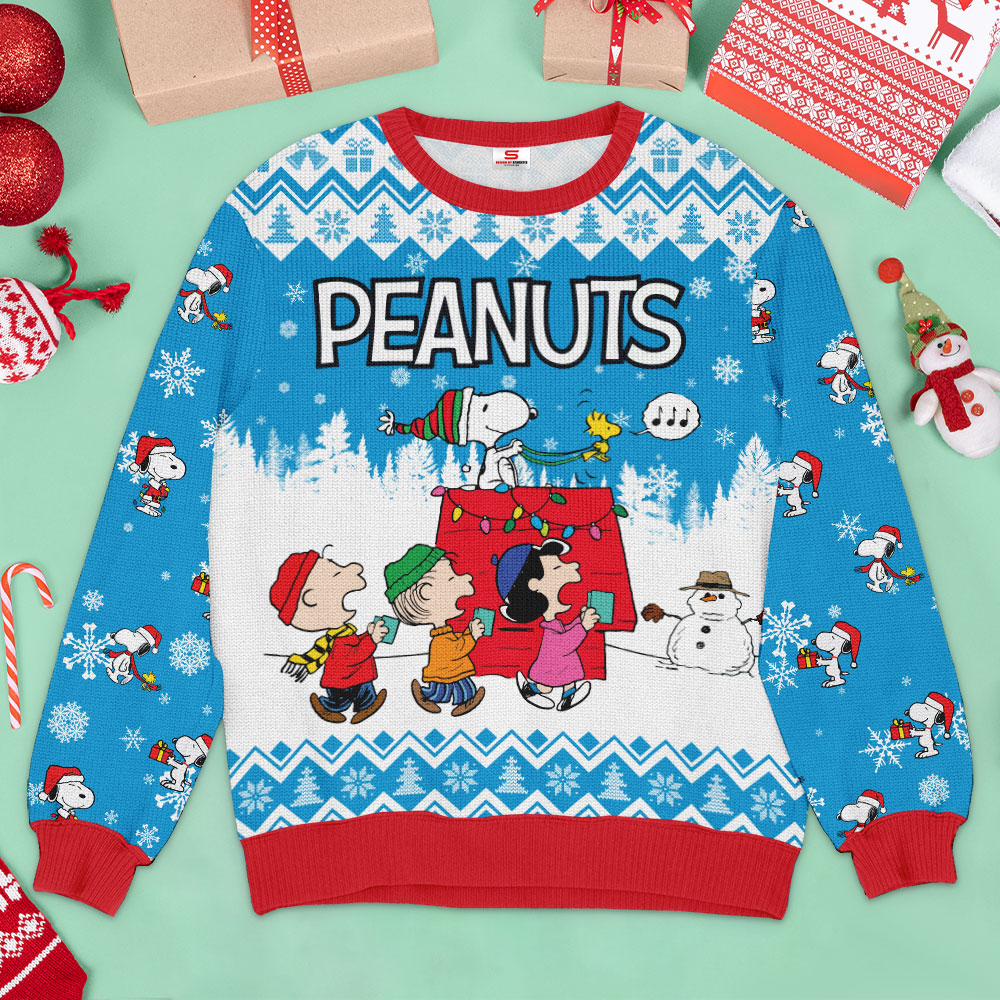 Peanuts Merry Christmas Snoopy 01, Xmas,  Ugly Sweater Idea, Ugly Christmas Sweater – OwlOhh