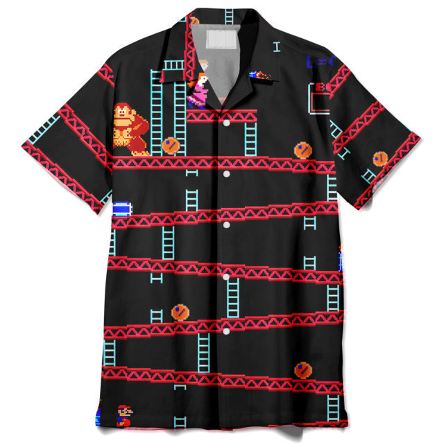3D Donkey Kong Gameplay Hawaii Shirt – OwlOhh