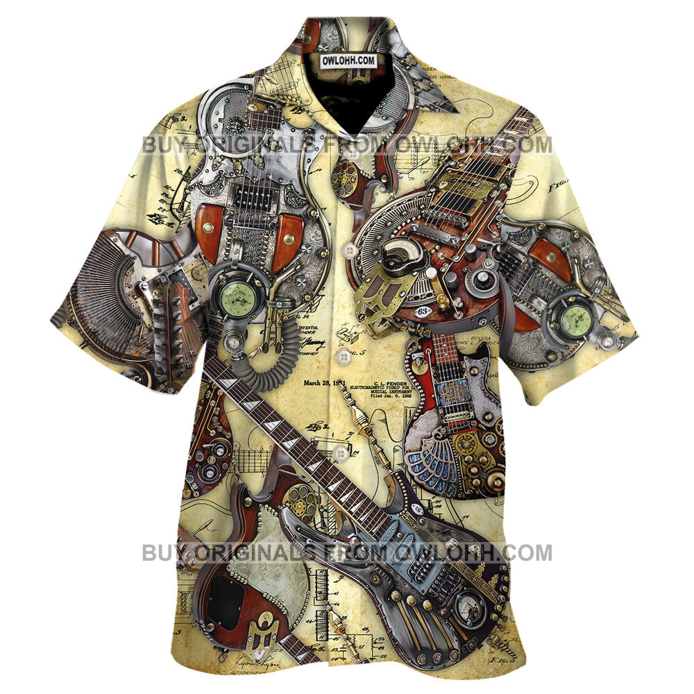 Hawaiian Aloha Shirts Steampunk Guitar – OwlOhh