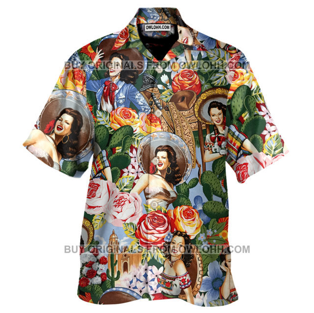 Mexican Girl Vintage & Retro Unisex Hawaiian Shirts – OwlOhh