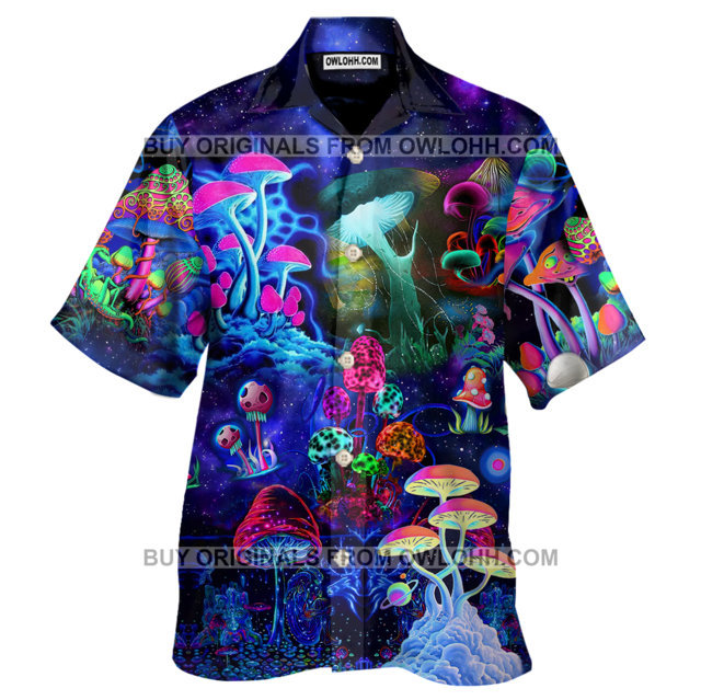 Magic Mushrooms Forest Hippie Hawaiian Shirt – OwlOhh
