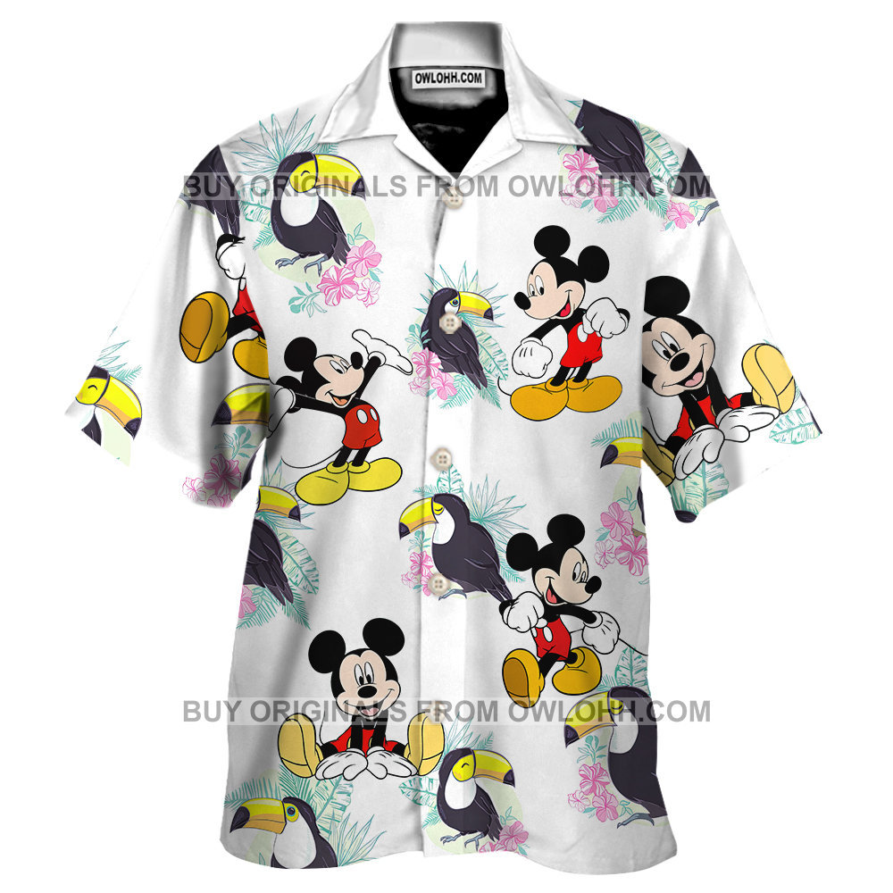 Disney Mickey Mouse Hawaiian Shirt, Vintage Mickey Hawaiian Shirt, Summer Beach Trip Family Hawaiian Shirt, Walt Disney Shirt – For men and Women – OwlOhh