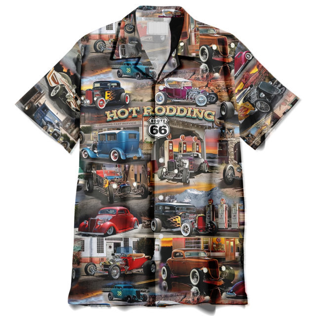 Hot Rod Collage – Hawaiian Shirt – Owl Ohh
