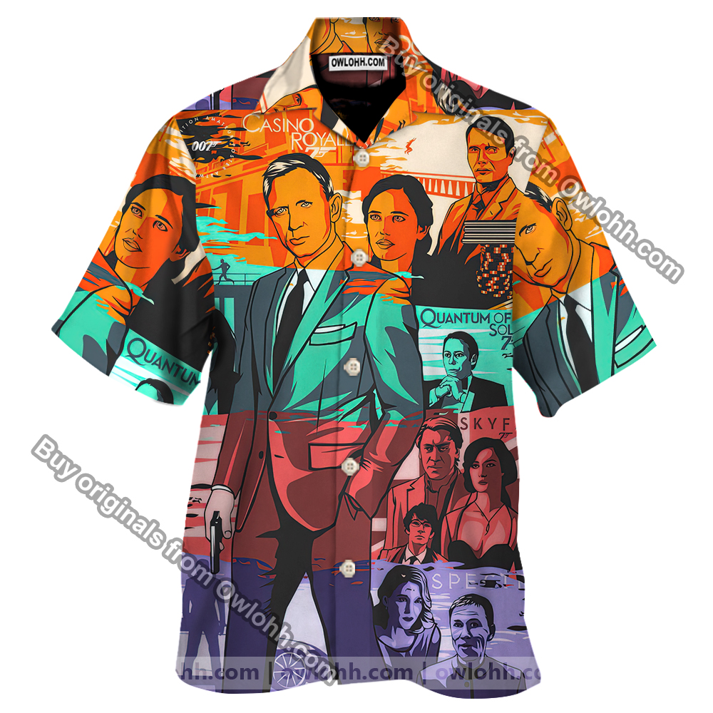 James Bond Quantum Of - Hawaiian Shirt - Owl Ohh