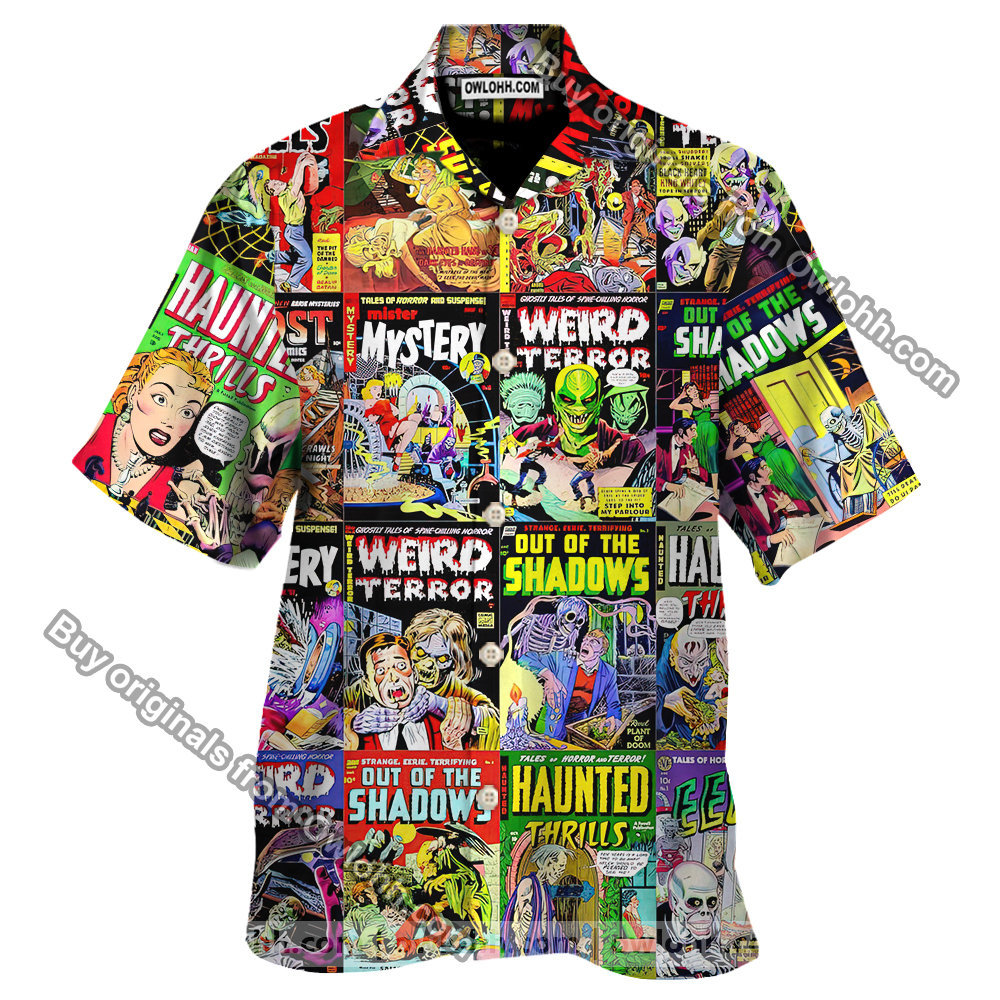 Vintage Horror Comic Book Covers – Hawaiian Shirt – Owl Ohh