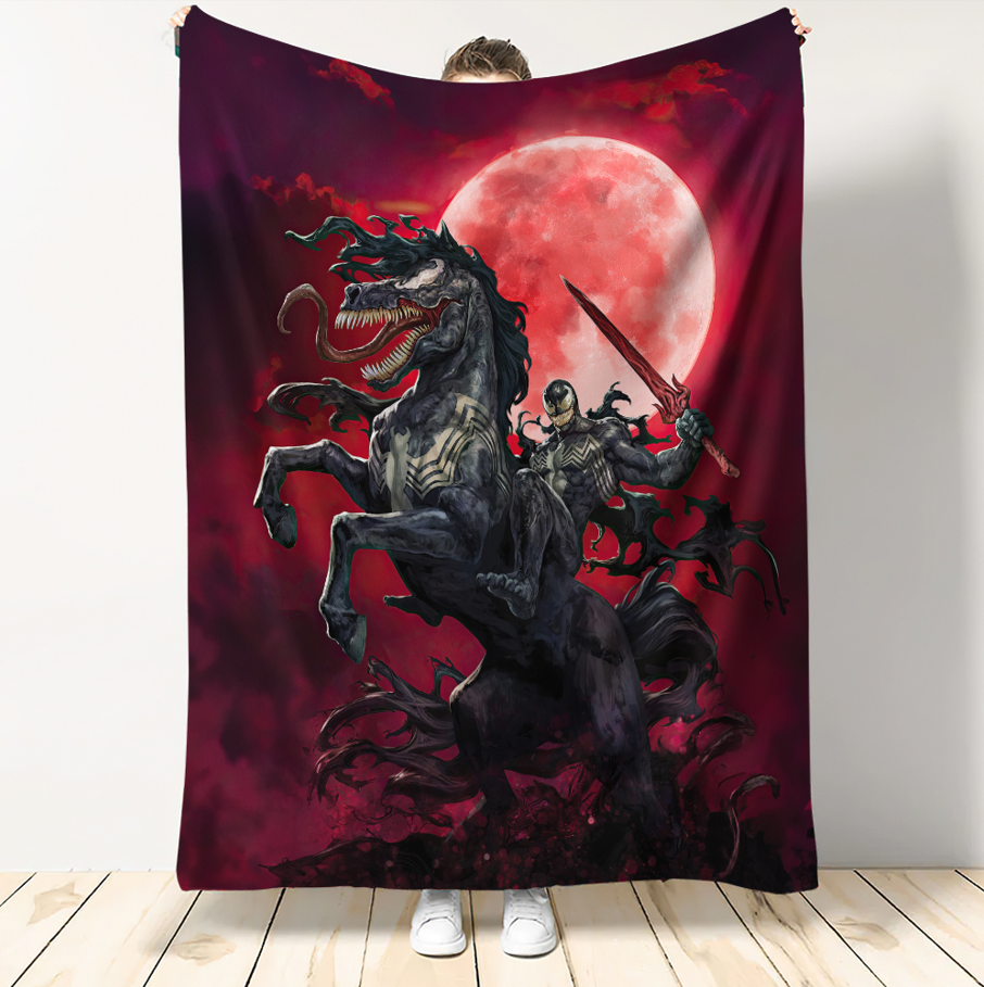 Red Horse – Personalized Blanket – Flannel Blanket – OwlOhh