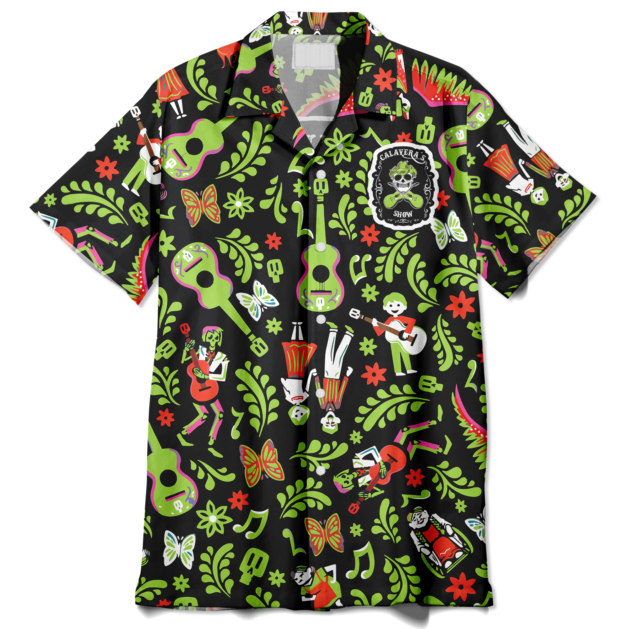 Calavera’s Colorful Serenade – Hawaiian Shirt – Owl Ohh