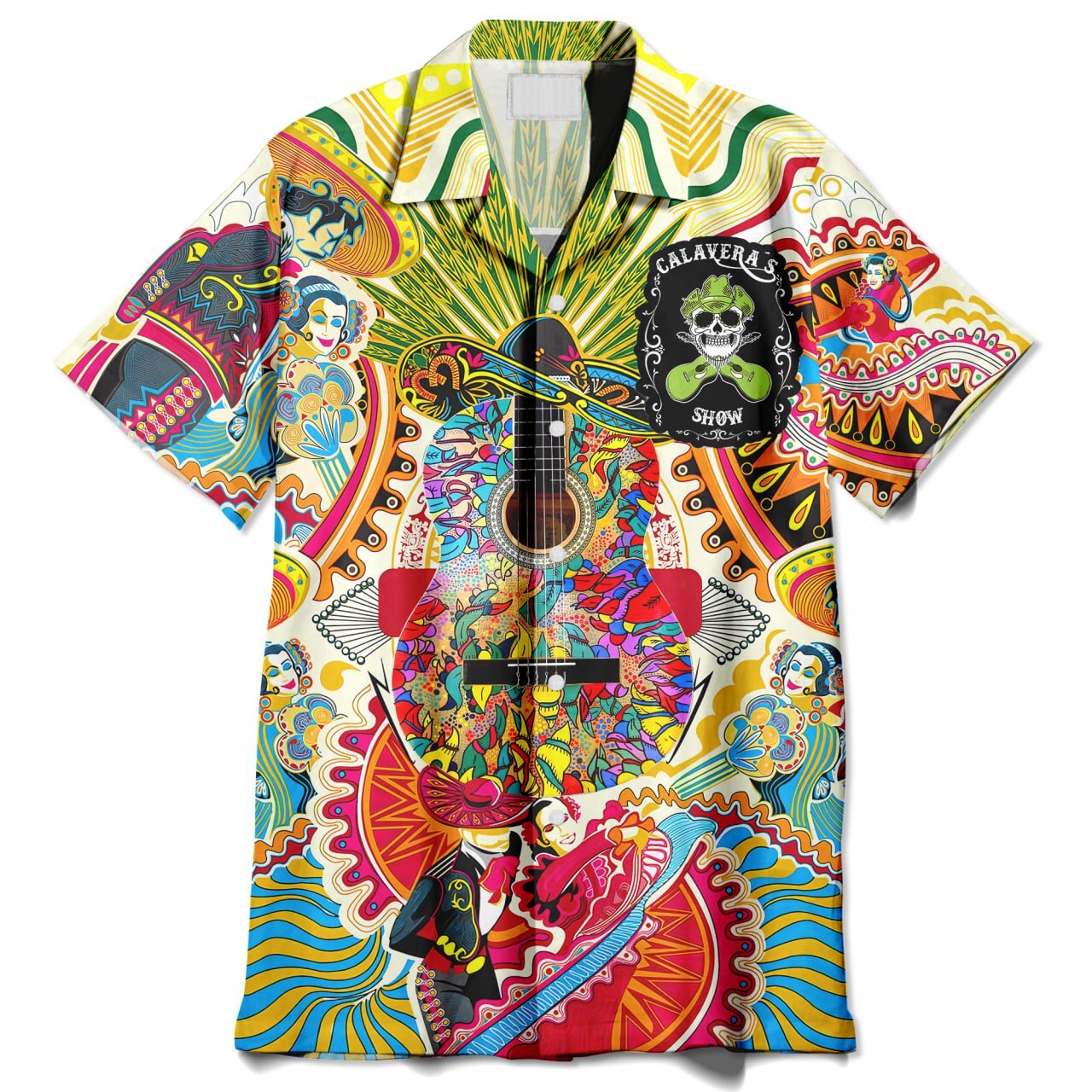 Calavera’s Colorful Serenade – Hawaiian Shirt – Owl Ohh