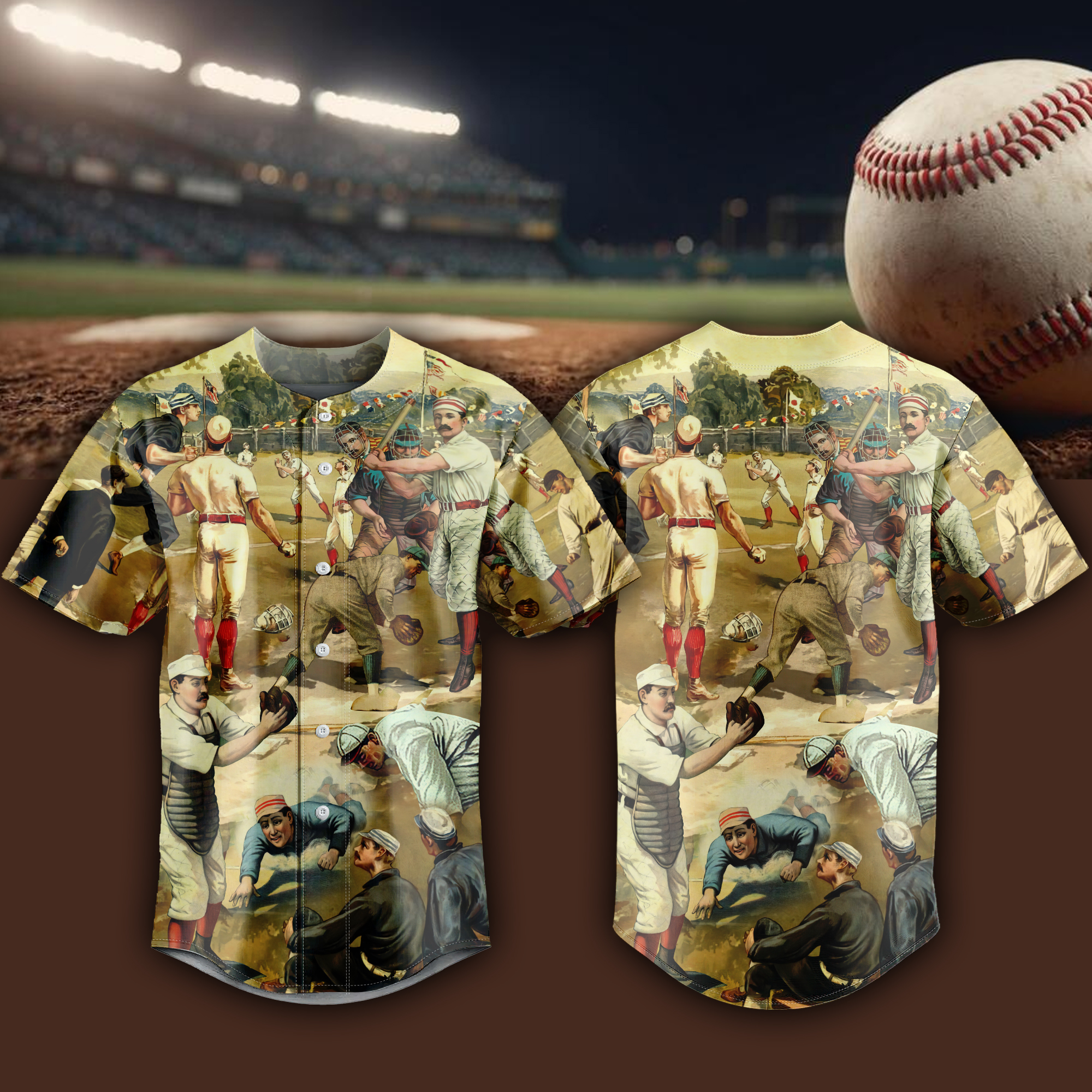 Baseball Hit Hard Run Fast Turn Left Vintage – Baseball Jersey – Owl Ohh