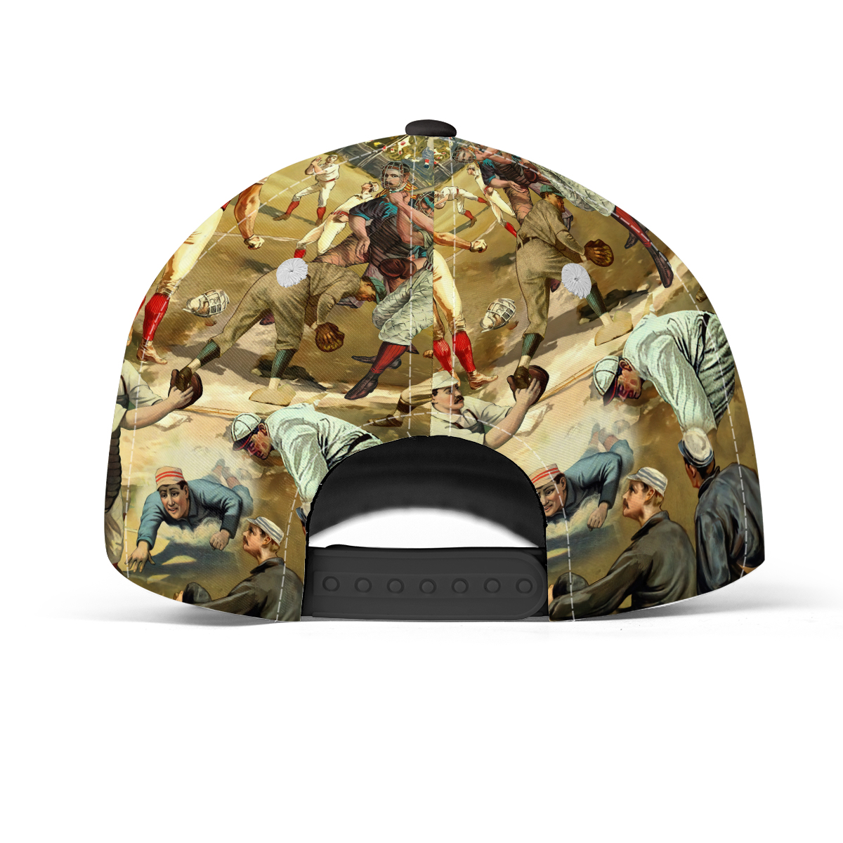 Baseball Hit Hard Run Fast Turn Left Vintage – Baseball Cap – Owl Ohh