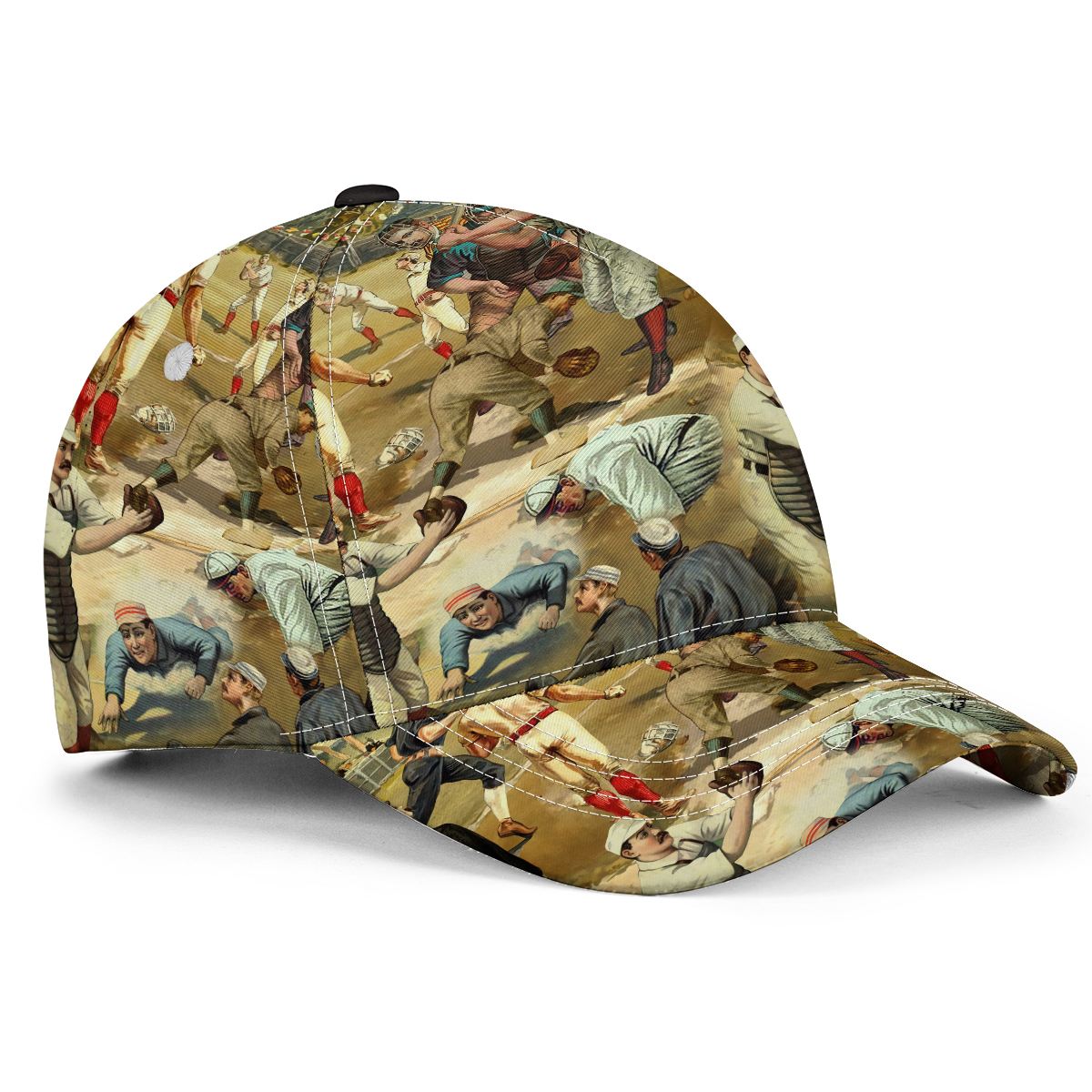 Baseball Hit Hard Run Fast Turn Left Vintage – Baseball Cap – Owl Ohh