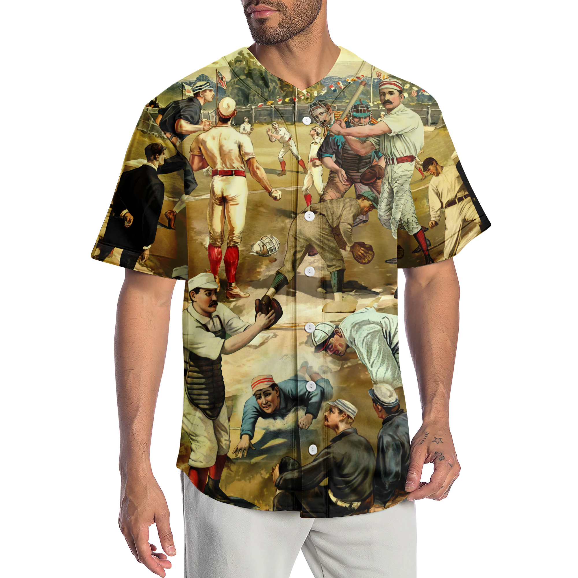 Baseball Hit Hard Run Fast Turn Left Vintage – Baseball Jersey – Owl Ohh