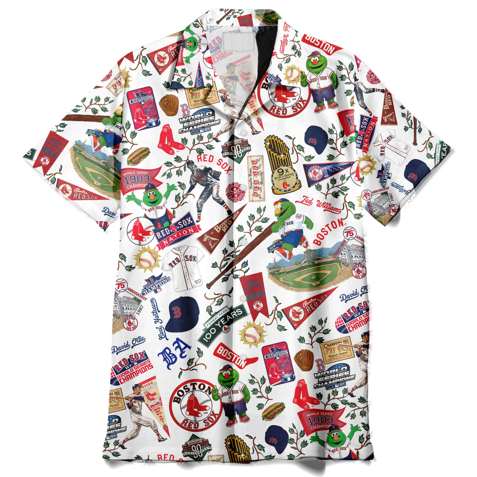 Boston Red Sox World Series Vintage - Hawaiian Shirt - Owl Ohh